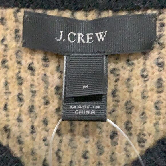 NWT J. Crew Black & Gold Honeycomb Cardigan Sweater – Size M - Picture 7 of 8